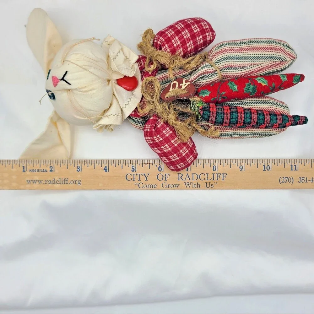 Vintage Christmas Primitive Decorations Handmade Doll Rustic Ornaments Folk Art